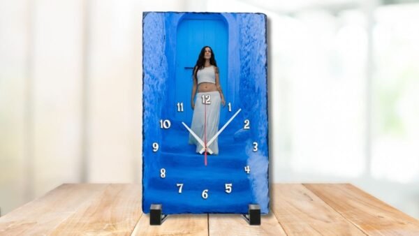 Foto reloj en pizarra personalizado vertical